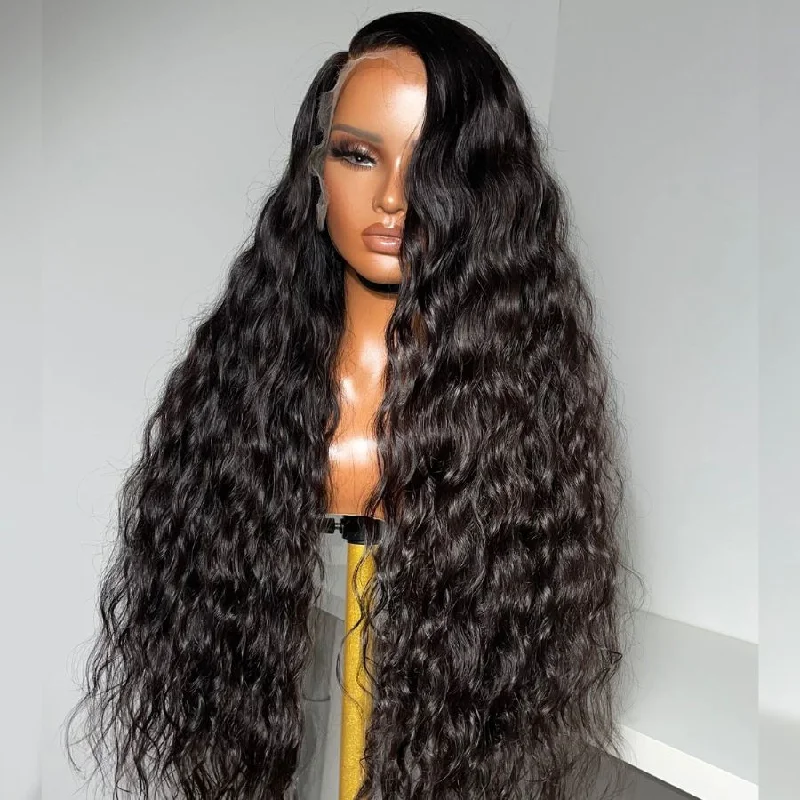 WOWANGEL Wet & Wavy 13x6 Skinlike Real HD Lace Front Wig Glueless Clean Hairline