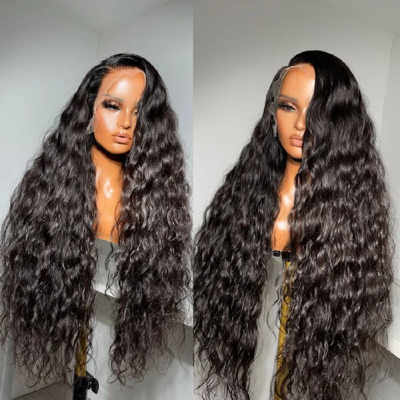 WOWANGEL Wet & Wavy 13x6 Skinlike Real HD Lace Front Wig Glueless Clean Hairline