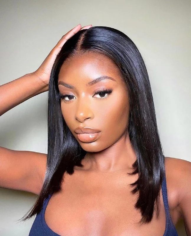 Layered Bob Wigs for Added Dimension​ Best Sale 16 inch Bob Lace Wig