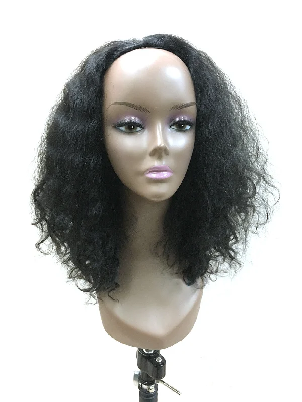 Half Wig 100% Human Hair in Kinky Wave 14"